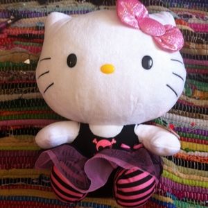 goth hello kitty plush